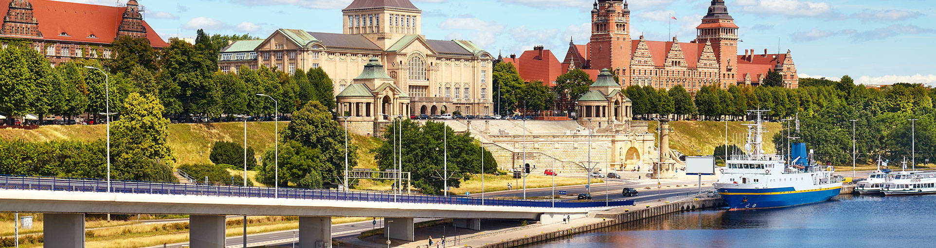 Baner statki zalew szczeciński